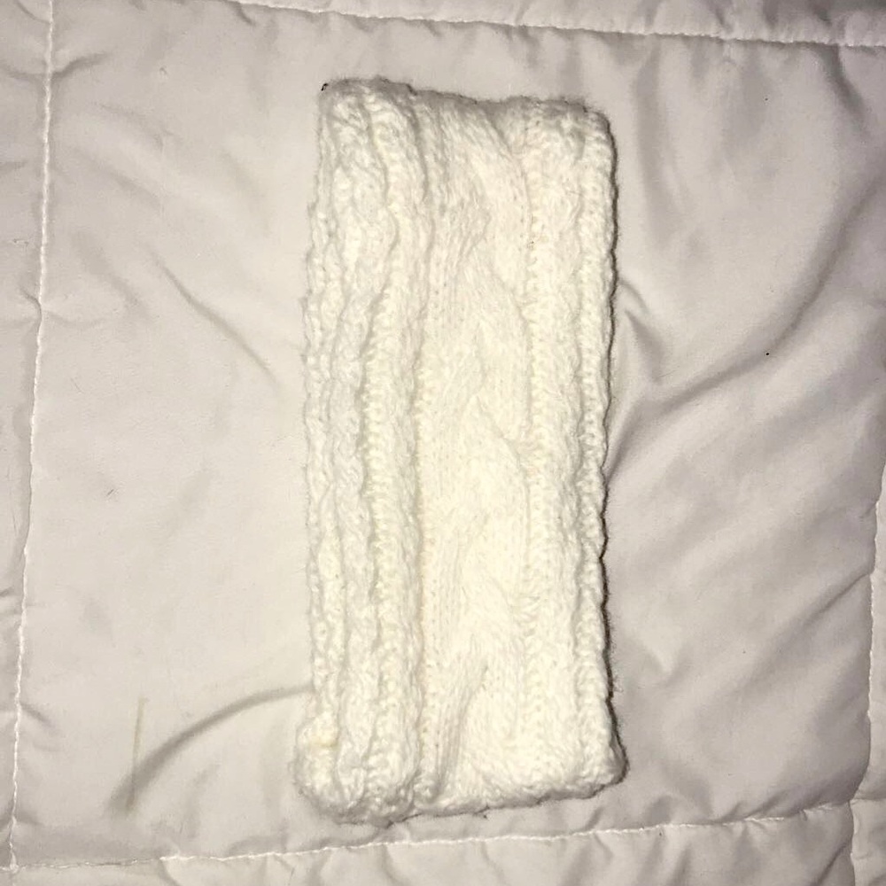 White knit headband